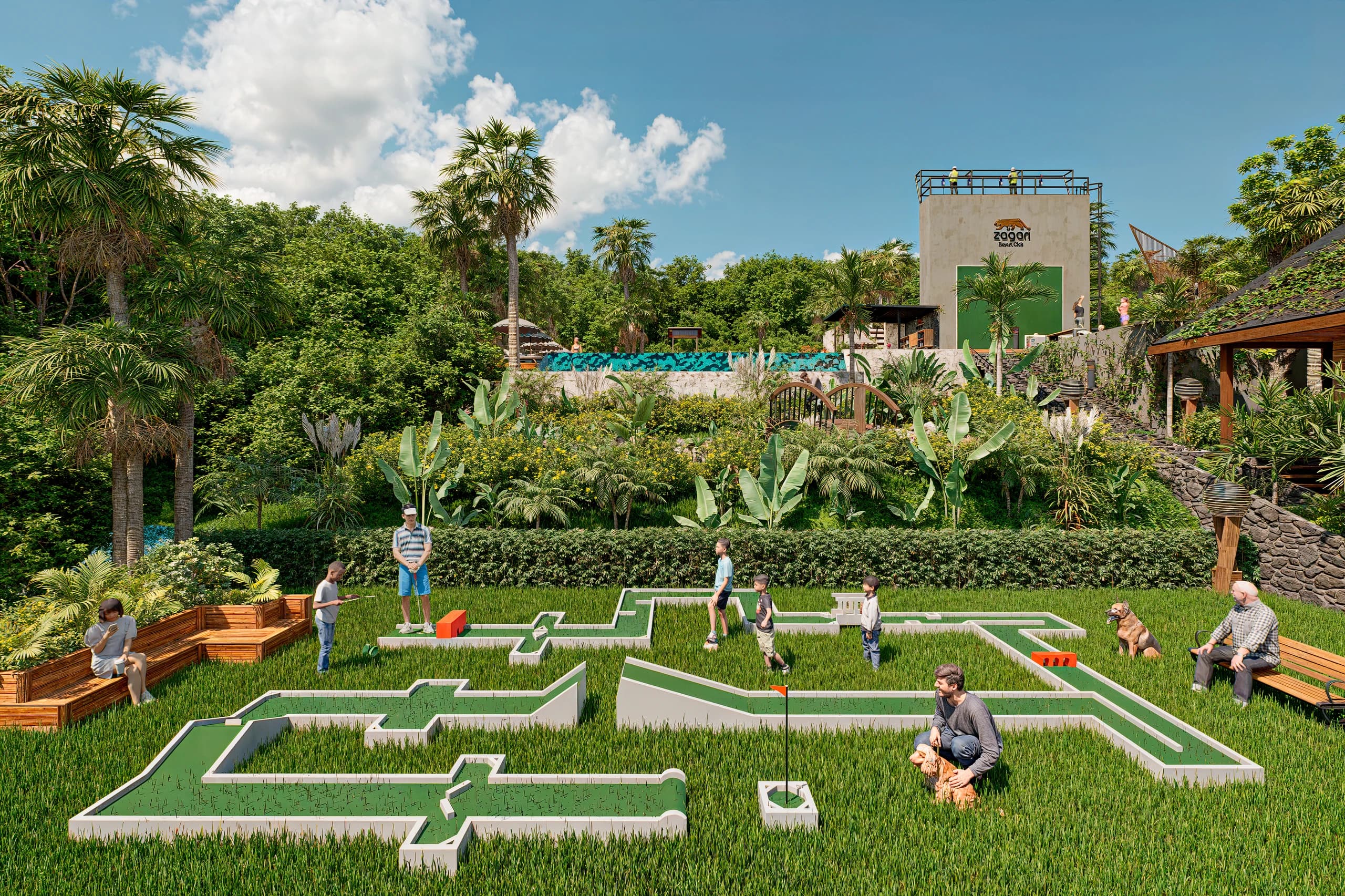 Cancha de mini golf